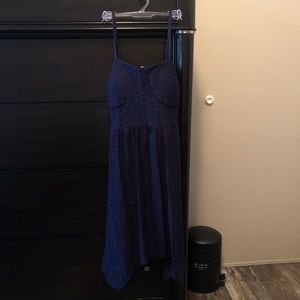 Navy Backless Dress